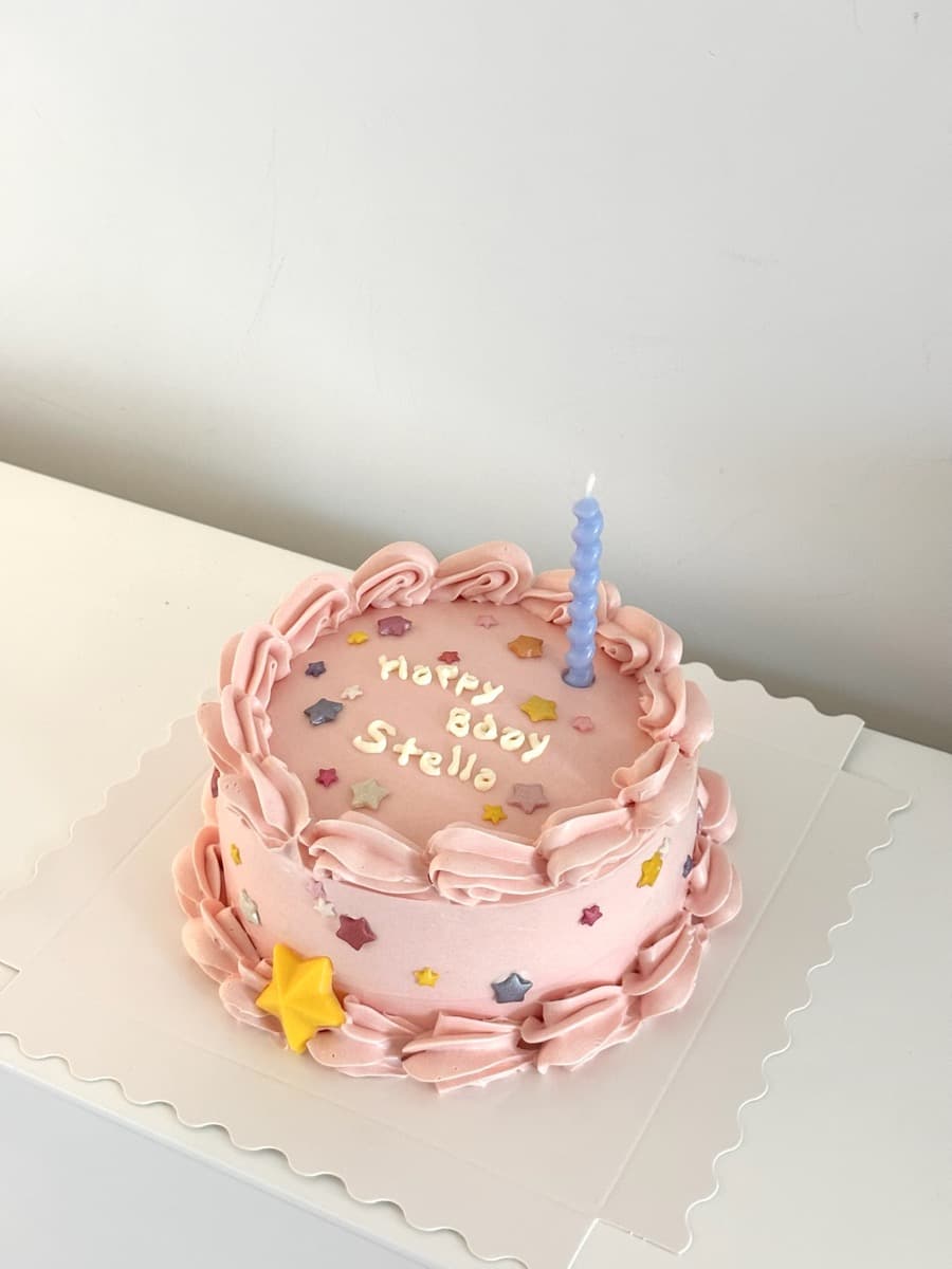 Pink & stars — Happy Birthday Stella